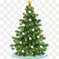 圣诞树高贵的冷杉剪贴画-圣诞树