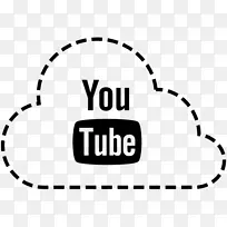 社交媒体营销YouTube电脑图标标识-社交媒体
