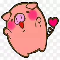 猪可爱贴纸cutepdf剪贴画-猪