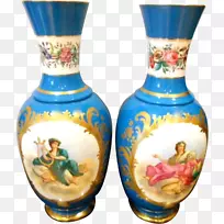 花瓶法国瓷器古董石灰瓷花瓶