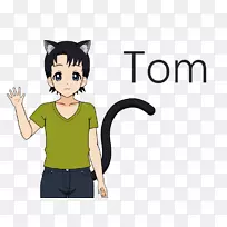 猫拇指卡通智人-猫