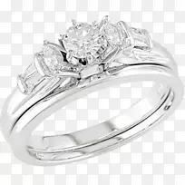 订婚戒指，结婚戒指，钻石切割珠宝.结婚戒指