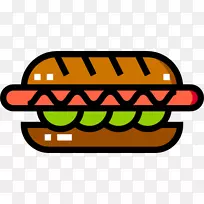热狗食品汉堡包电脑图标剪辑艺术-热狗