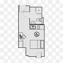 平面图：泰特现代演播室公寓设计