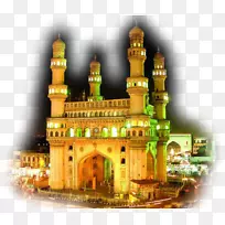Charminar旧城Makkah masjid，海得拉巴泰姬陵清真寺-泰姬陵