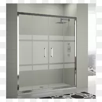 折叠屏风淋浴器滑动门钢化玻璃浴室-淋浴