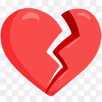 Emojipedia破碎的心爱-表情符号