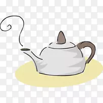 壶茶壶卡通剪辑艺术水壶