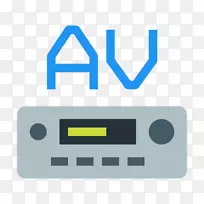 AV接收机计算机图标遥控无线电接收机符号