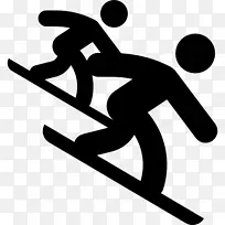 冬季奥运会滑雪板运动剪贴画滑雪