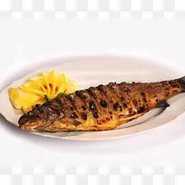 三文鱼烧烤鳟鱼肉大西洋鲑鱼烧烤
