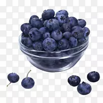 蓝莓素食食物牛奶营养-蓝莓