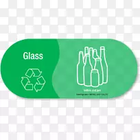 回收标志玻璃回收玻璃瓶塑料回收玻璃