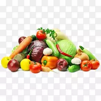 炒饭、蔬菜、水果、剩菜.蔬菜