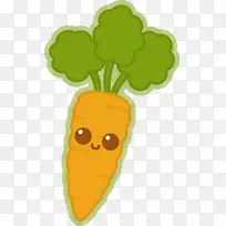 胡萝卜卡瓦伊食品蔬菜胡萝卜