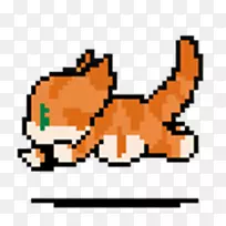 小猫缅因州茧像素猫电脑图标-猫