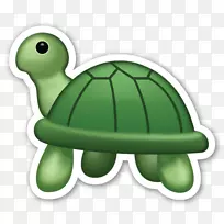海龟艺术表情符号贴纸iphone-甲鱼