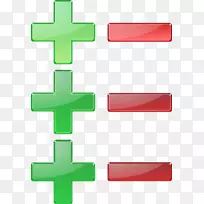 正负符号计算机图标剪贴画数学
