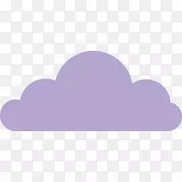 云紫色剪贴画-云