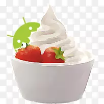 冷冻酸奶冰激凌Android冷冻安卓杯蛋糕-冰淇淋