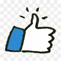 电脑图标facebook youtube像按钮拇指信号-facebook