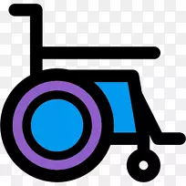 轮椅残疾电脑图标医学-轮椅