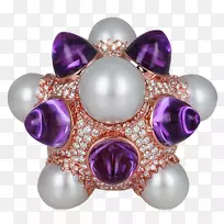 紫水晶胸针紫色珠宝.圆珠笔首饰