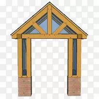 门廊棚屋盖桁架-木材