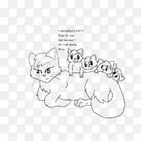 猫须，猫线，素描-小猫