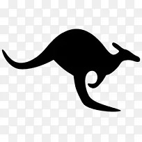 澳大利亚考拉袋鼠剪贴画-袋鼠剪影