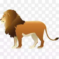 狮子豹画-狮子