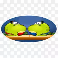 青蛙卡通桌面壁纸材料-青蛙