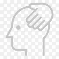 头部损伤电脑图标创伤性脑损伤绷带
