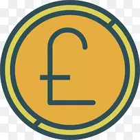 金币电脑图标一英镑硬币