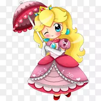 画指甲艺术公主桃花
