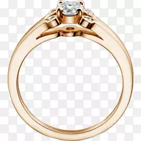 辉煌订婚戒指钻石克拉戒指