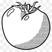着色书番茄画线艺术剪贴画-番茄