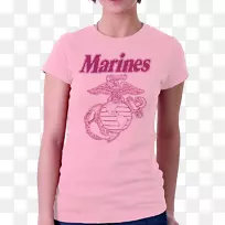 美国海军陆战队女兵T恤衫
