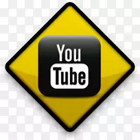 YouTube电脑图标黑白相间