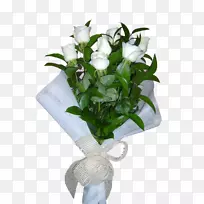 玫瑰白色切花黄色花束玫瑰