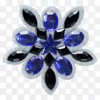 蓝宝石体饰胸针-蓝宝石