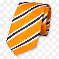 领带，丝绸，橙色衬里颜色-橙色