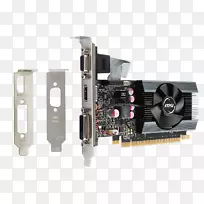 显卡和视频适配器NVIDIA GeForce GT 710 GDDR 5 SDRAM MSI GT 710 2 gd5h-lp视频卡-计算机