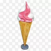 圣代冰淇淋圆锥形风味冰淇淋