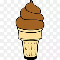 冰淇淋锥巧克力冰淇淋圣代剪贴画-冰淇淋