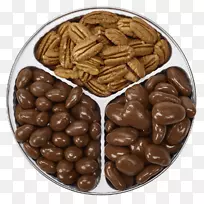 巧克力包衣花生脯氨酸山核桃无麸质饮食-巧克力