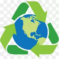 地球回收符号计算机回收塑料地球
