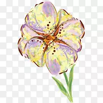 花卉设计水彩画-花