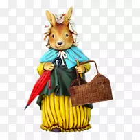 复活节兔子复活节明信片-复活节
