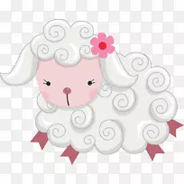 绵羊动物剪贴画-绵羊